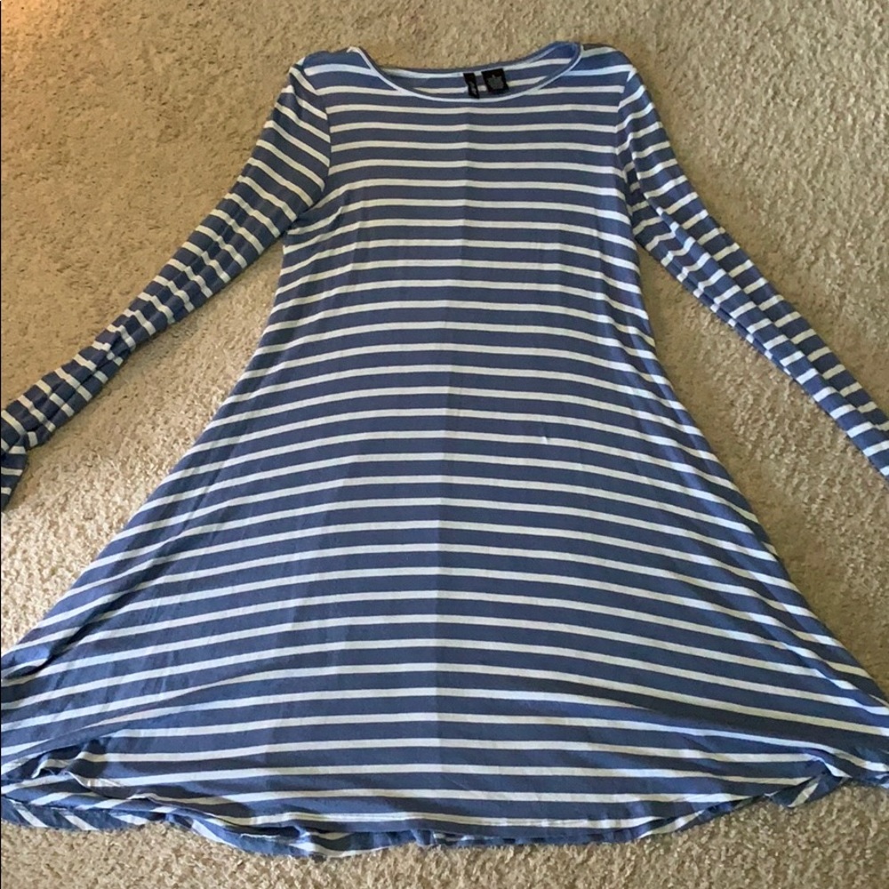 Blue and White Stripped Dress